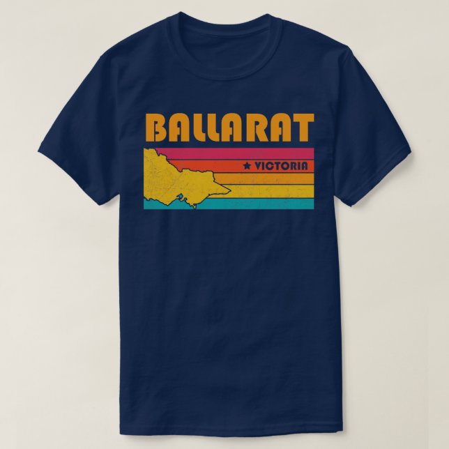 Ballarat Victoria Vintage Distress Souvenir T Shirt (Design framsida)