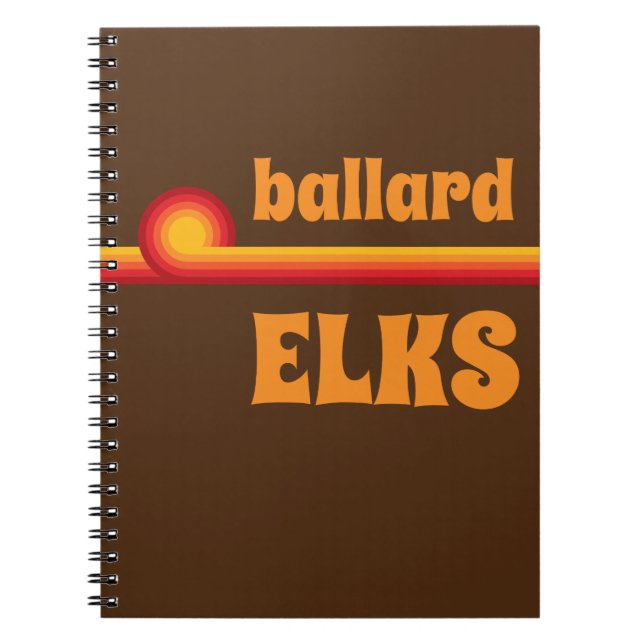 Ballard Elks Retro Rainbow Anteckningsbok (Framsidan)