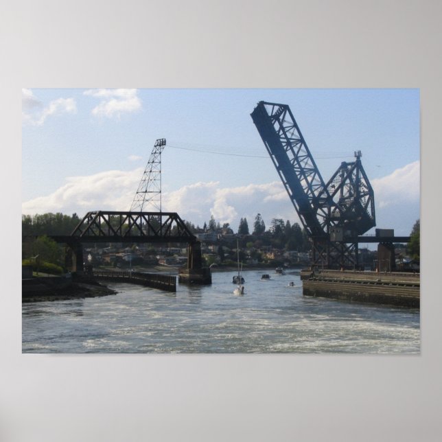 Ballard Locks - Seattle, WA Poster (Framsidan)
