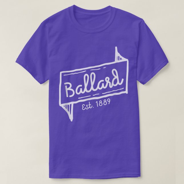 Ballard Seattle Washington Est  T Shirt (Design framsida)