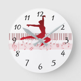 Balldancer på tangentbord rund klocka