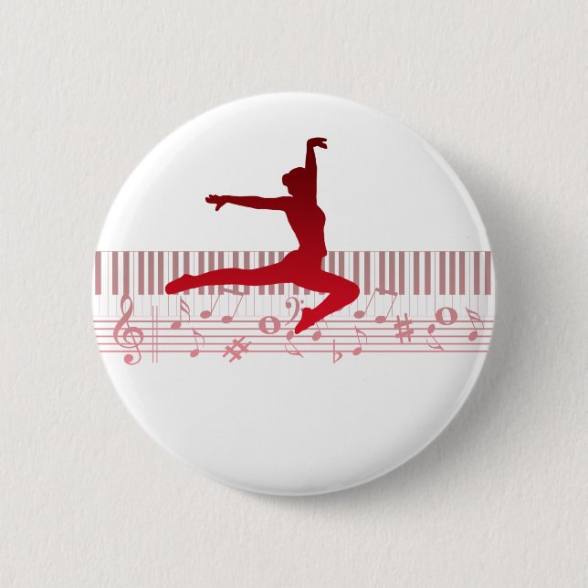 Balldankerska på tangentbord knapp (Framsida)