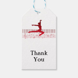 Balldankerska på tangentbord presentetikett