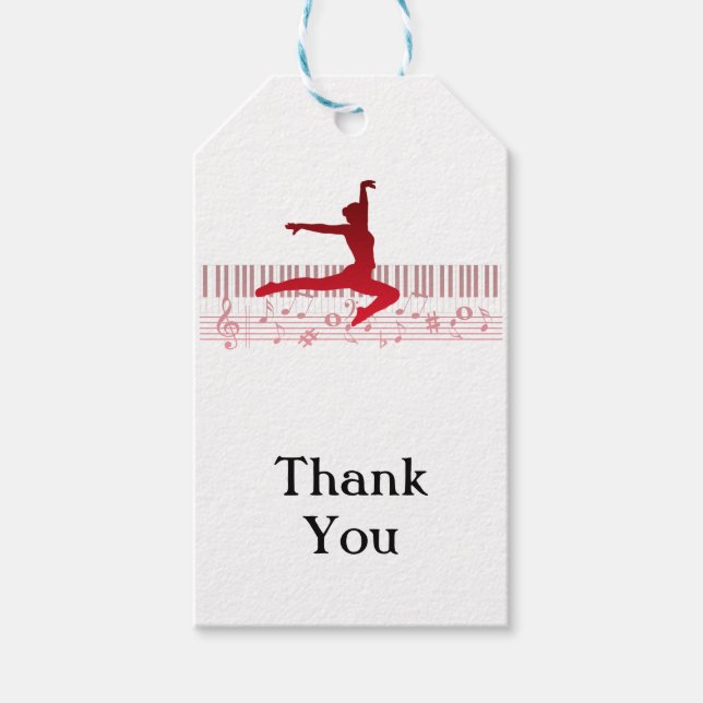 Balldankerska på tangentbord presentetikett (Framsidan)