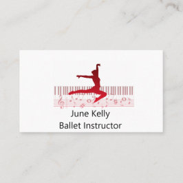 Balldankerska på tangentbord visitkort