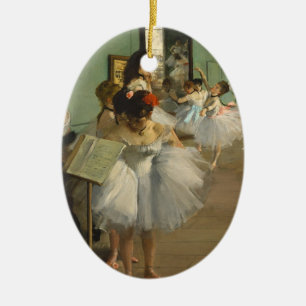 Ballddansare i Degas-dansklass Julgransprydnad Keramik