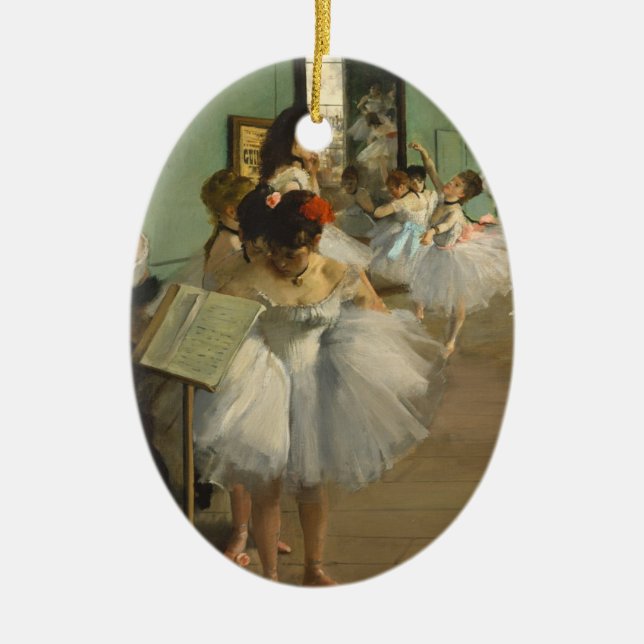 Ballddansare i Degas-dansklass Julgransprydnad Keramik (Framsidan)