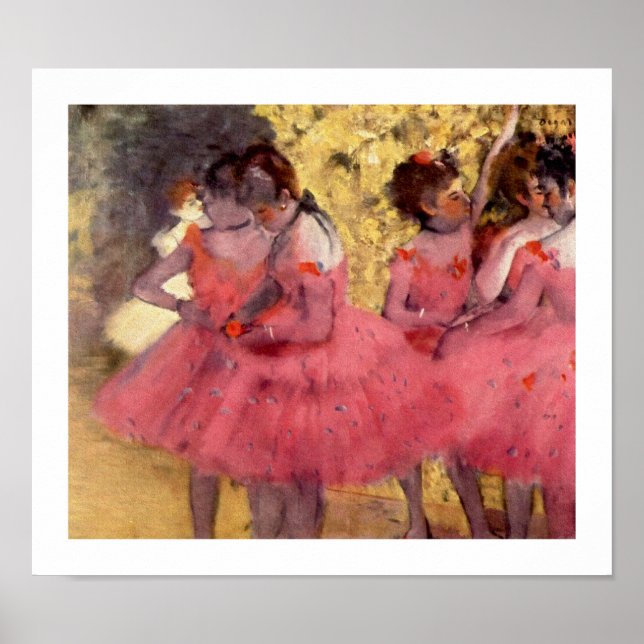 Ballddansare i Rosa av Edgar Degas Poster (Framsidan)