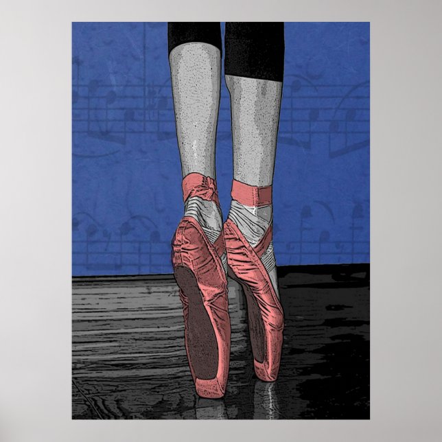 Ballddansare med Rosa Shoes Poster (Framsidan)