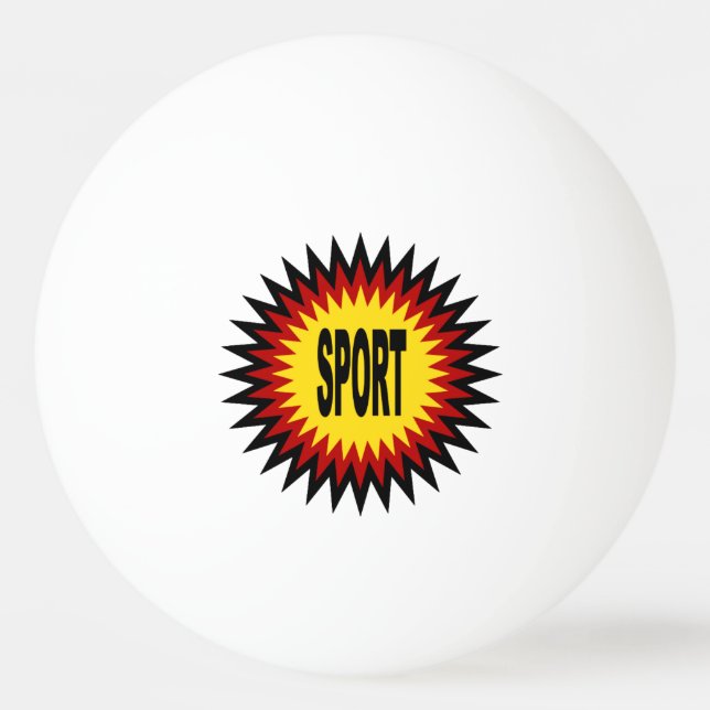 Balle deping-pong blanche 3étoile  ALLEMAGNE SPORT Pingisboll (Framsidan)