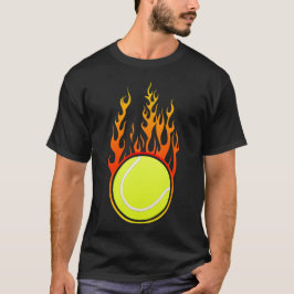 balle tennis flamme feu flame logo 3110 A T Shirt