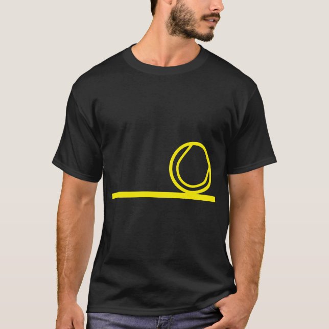 balle tennis sur ligne t shirt (Framsida)