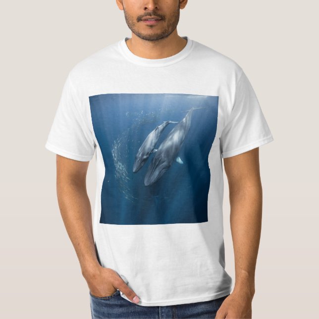 Ballenas azules enamoradas t shirt (Framsida)