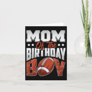 Baller B-dagars del av mamma Football Birthday Boy Kort