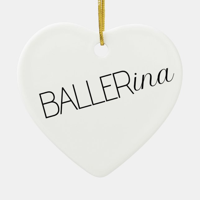 "Baller" Balettjuldekoration Julgransprydnad Keramik (Framsidan)