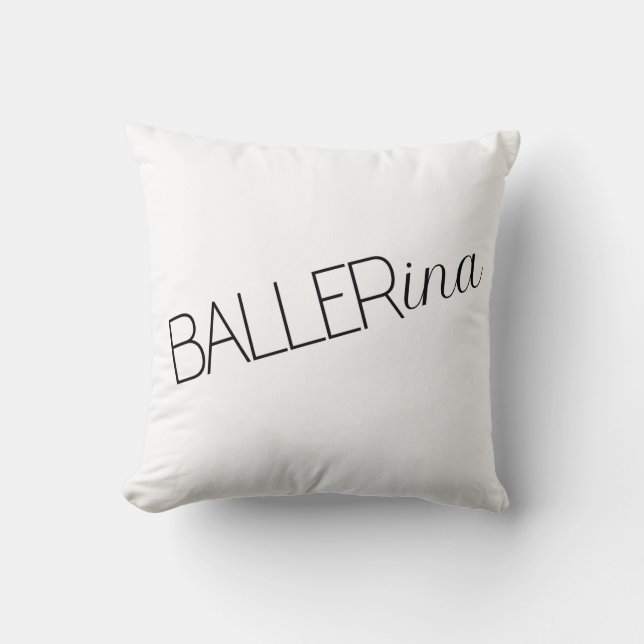 "Baller" Ballerina Dekorativ kudde (Framsida)