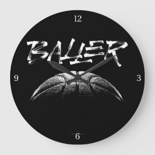 Baller (basket) stor klocka