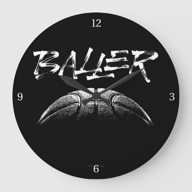 Baller (basket) stor klocka (Framsida)