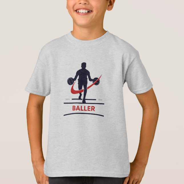 Baller - Basketball Design für Kids T Shirt (Framsida)