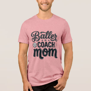 Baller Coach Mamma Vintage Fotboll Shirt Design_1 T