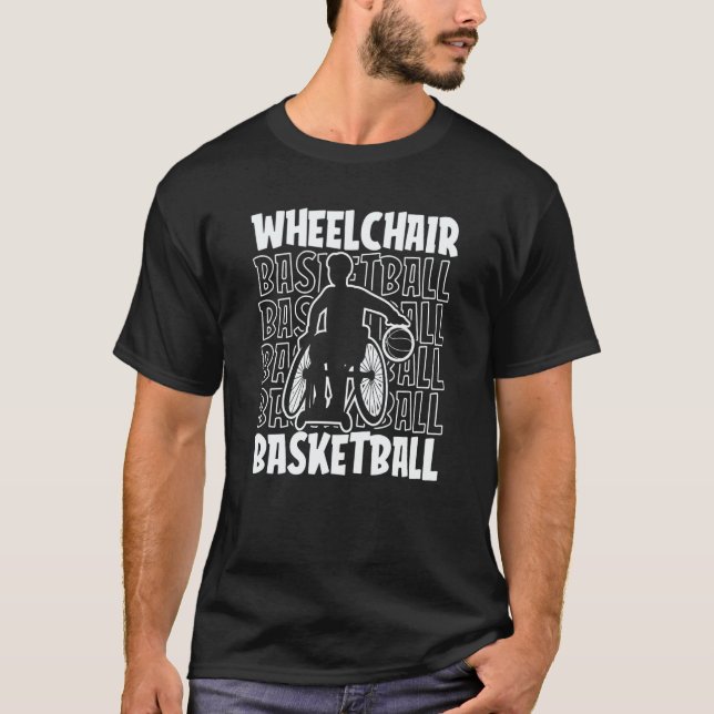 Baller Cool Bball  Streetball Hooping Wheelchair B T Shirt (Framsida)