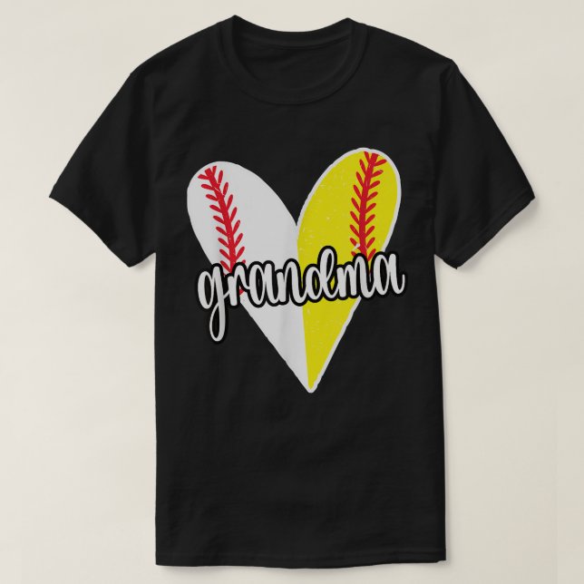 Baller Grandma Proud Softball Baseball Player Gra T Shirt (Design framsida)
