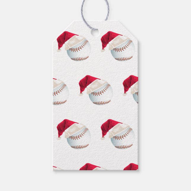 Baller jul Baseball Santa Sports Presentetikett (Framsidan)