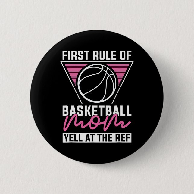Baller Mor Hooping Bball - Ringar Player Basketb Knapp (Framsida)
