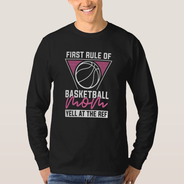 Baller Mother Hooping Bball Hoops Player Basketbal T Shirt (Framsida)