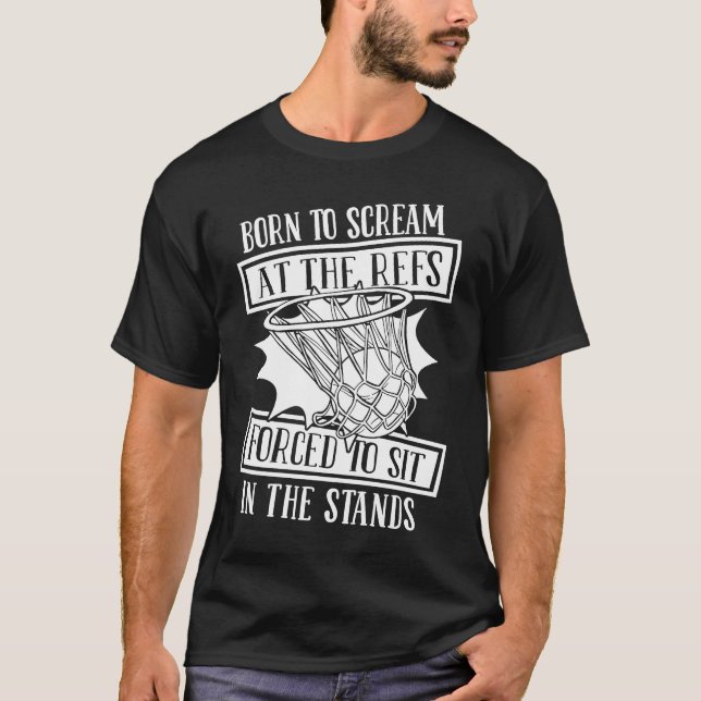Baller Mother Hoops Player Streetball Bball  Baske T Shirt (Framsida)