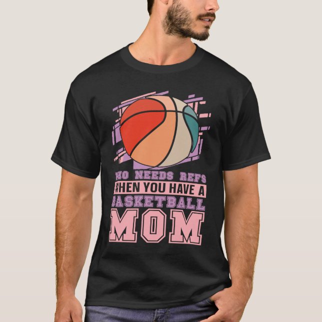 Baller Mother  Streetball Player Bball Hoops Baske T Shirt (Framsida)