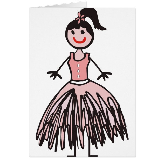 ballerina 1 hälsningskort (Framsidan)