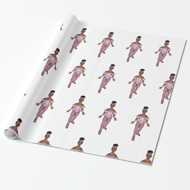 Ballerina 30 tum x6 fot, Glossy Wrapping Papper #3 Presentpapper (Utrullad)