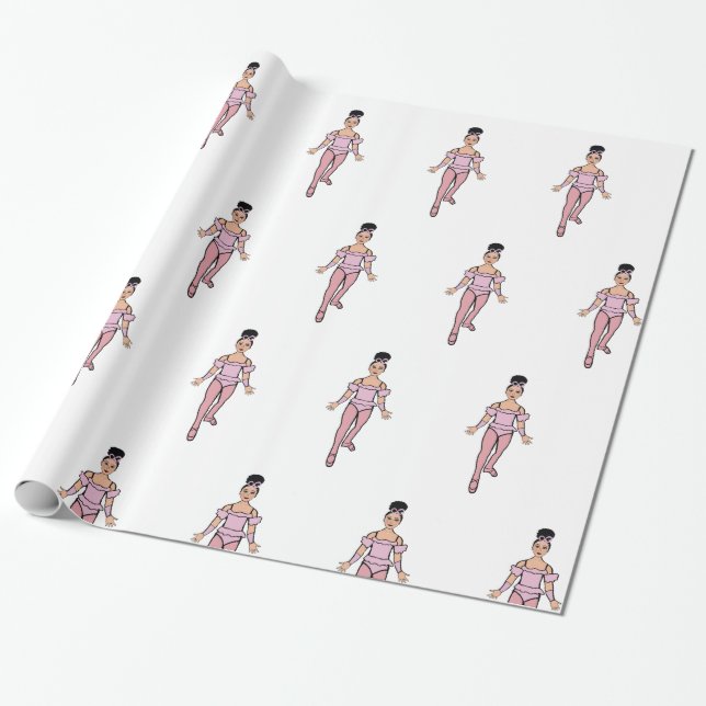 Ballerina 30 tum x6 fot, Glossy Wrapping Papper #4 Presentpapper (Utrullad)