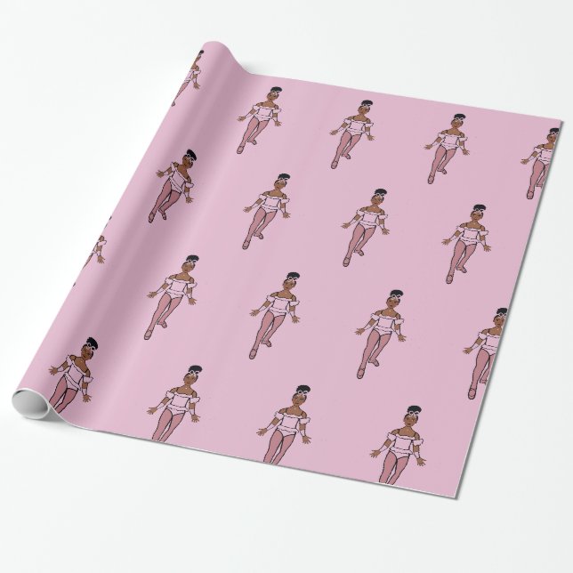 Ballerina 30” x 6 fot Glansigt presentpapper #1 (Utrullad)
