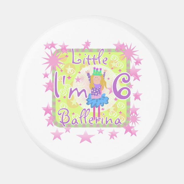 Ballerina 6e Birthday Magnet (Framsidan)