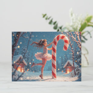 Ballerina Anime Girl & Candy cane jul
