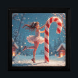 Ballerina Anime Girl & Candy cane jul Minnesask<br><div class="desc">Snö kraschade mjukt under hennes små fötter när hon vred och dansade. Hennes rosa tutu, ett moln av tulle, snurrade runt sitt känsliga ram. I sitt lilla händer klämde hon ihop ett gigantiskt candy cane, dess rand som gav sig i det mjuka, eteriska ljuset. Skogen, som var täckt av en...</div>