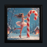 Ballerina Anime Girl & Candy cane jul Minnesask<br><div class="desc">Snö kraschade mjukt under hennes små fötter när hon vred och dansade. Hennes rosa tutu, ett moln av tulle, snurrade runt sitt känsliga ram. I sitt lilla händer klämde hon ihop ett gigantiskt candy cane, dess rand som gav sig i det mjuka, eteriska ljuset. Skogen, som var täckt av en...</div>