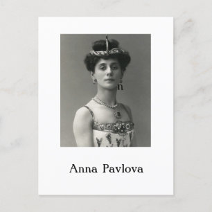 Ballerina Anna Pavlova Postcard Helg Vykort