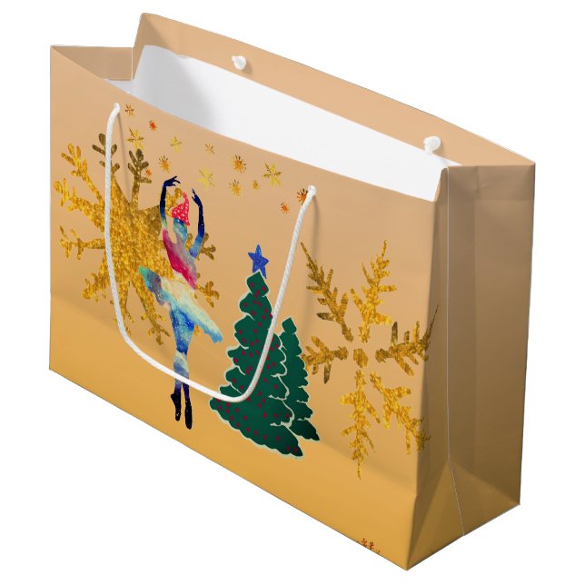 Ballerina Anpassningsbar Gift Bag - stor, gigantis (Framsidan Vinklad)