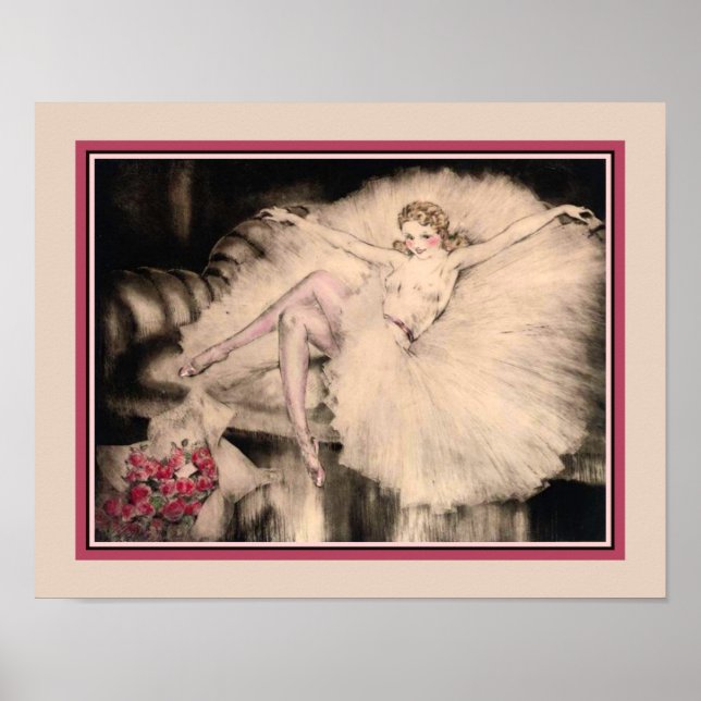 "Ballerina" Art Deco av Louis Icart Poster (Framsidan)