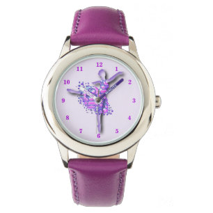 Ballerina Art Lila Dance - Ballet Dancer Teckning Armbandsur