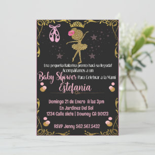 Ballerina Baby duschinvitacion de bailarina Inbjudningar