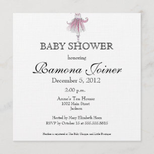 Ballerina Baby Shower-inbjudan Inbjudningar