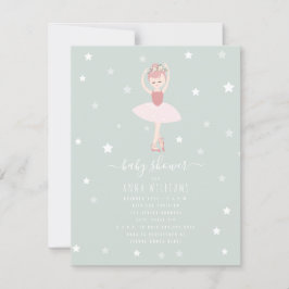 Ballerina Baby Shower Inbjudningar