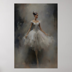 Ballerina Balett Oljemålning, Mörk Akademi Poster