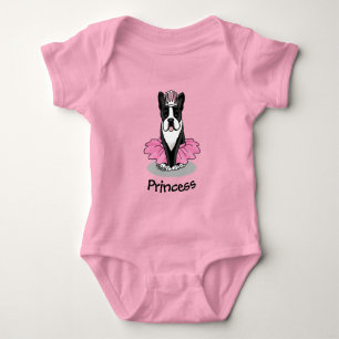 Ballerina Balett Prinsessa Boston Terrier (svart) T Shirt