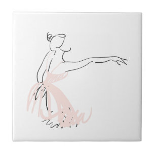 Ballerina balettdansare kakelplatta
