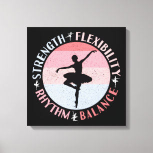 Ballerina balettdansare - Tankeformer Värderingar Canvastryck